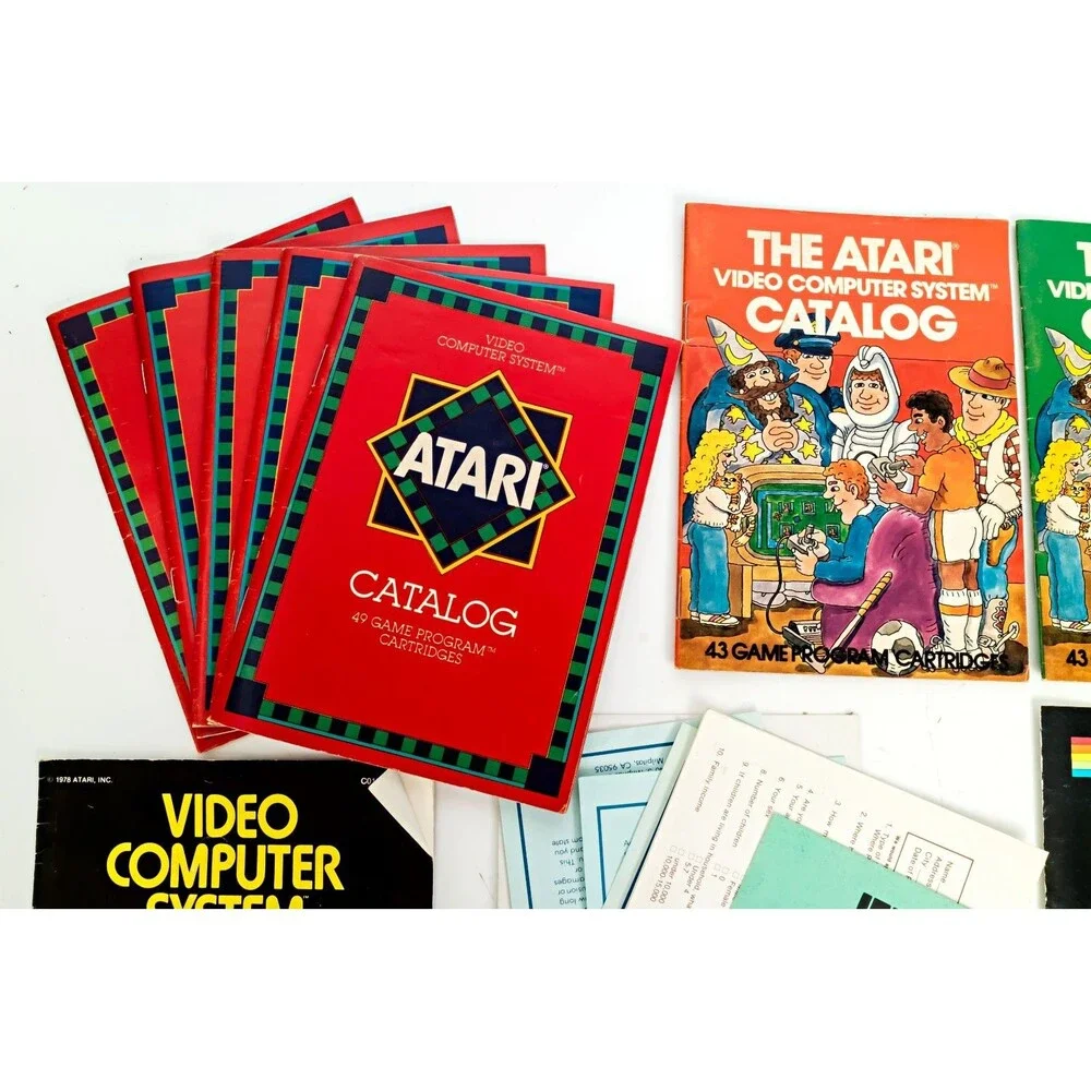 Lot of 17 Atari Vintage Original Video Game Manuals Catalogs Booklets